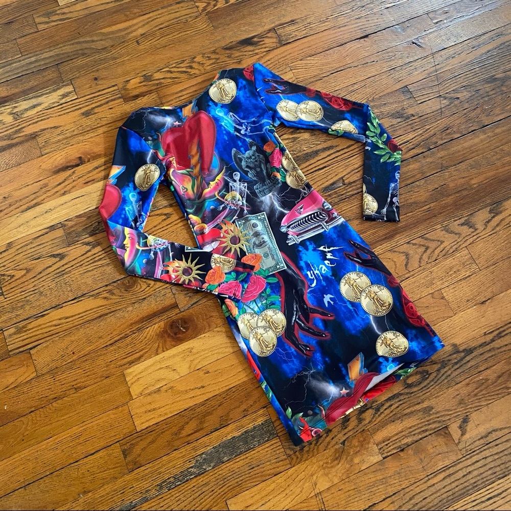 Jaded Mix Print Fitted Dress